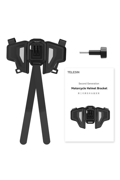 Choice Silver TELESIN Motorcycle Helmet Mount Strap Flodable Front Chin Mount...