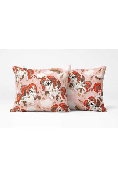 Bebek Özel Baby Kids Pillow Case 35X45 (2 Pieces) New Pink Unicorn Pattern