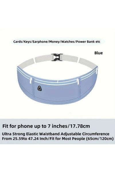choice2 Blue Lightweight Running Waist Bag Casual Belt Cycling Waist Pack Mob...