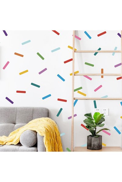 Choice MULTI 1PC Colorful Strip Wall Stickers Beautify And Decorate The Livin...