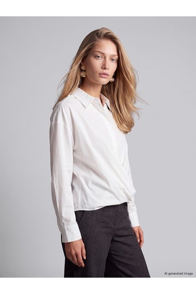 LC Waikiki Tie-Up Drawstring Loose Fit Women's Shirt from Uzg Store for Style...