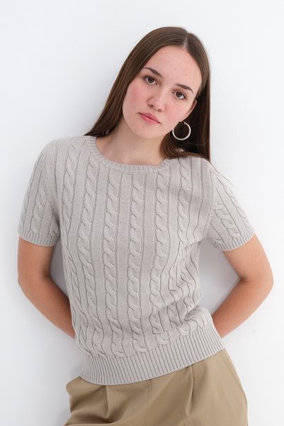 Addax Short Sleeve Knitwear T10362