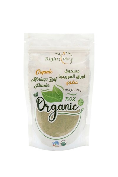 RIGHT DIET Organic Indian Moringa Leaf Powder 100g -