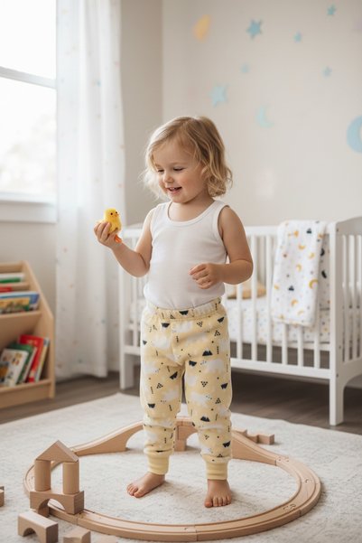 Fulla Moda Kutup Ayısı Desenli Polar Unisex Çocuk Pijama Altı