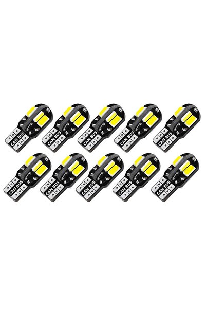 choice2 6000K White 10pcs 10/20PCS W5W T10 LED Bulbs Canbus 5730 8SMD 12V 600...