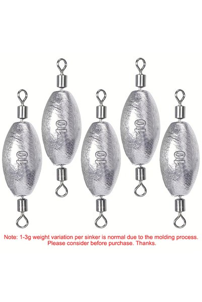 Choice 10g-5pcs Fishing Weights Sinkers, Inline Weights Trolling Sinkers Quic...