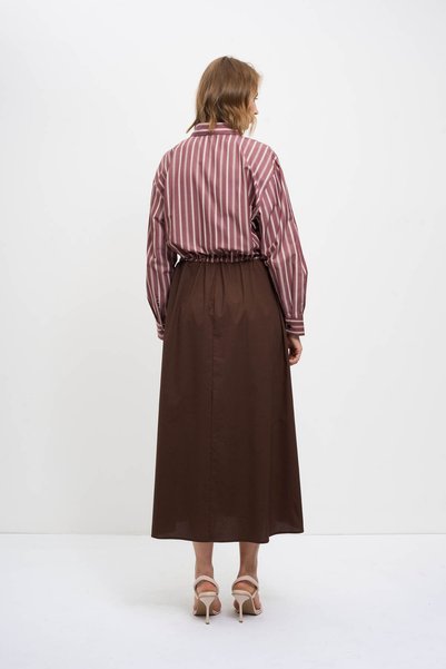 HANIQA Women's Stylish Dress with Stripe Detail