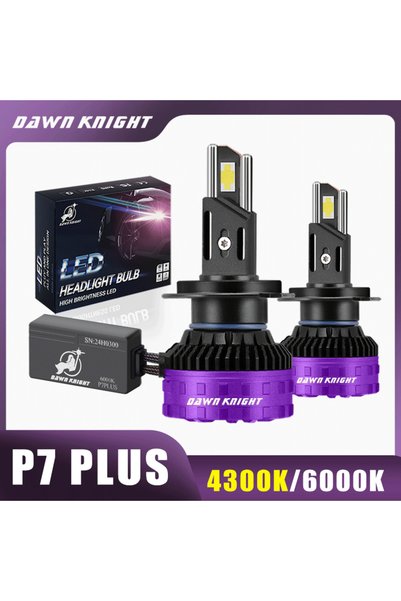Choice4 H7 4300K White Yellow DAWN KNIGHT H11 H7 H4 Led Headlight Bulbs P7 PL...