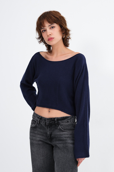 Addax Boat Neck Knitwear Sweater K3409-A13