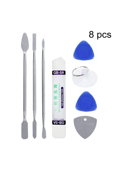 Choice Silver 8 In 1 Mobile Phone Repair Metal Spudger Prying Tool Kits Openi...