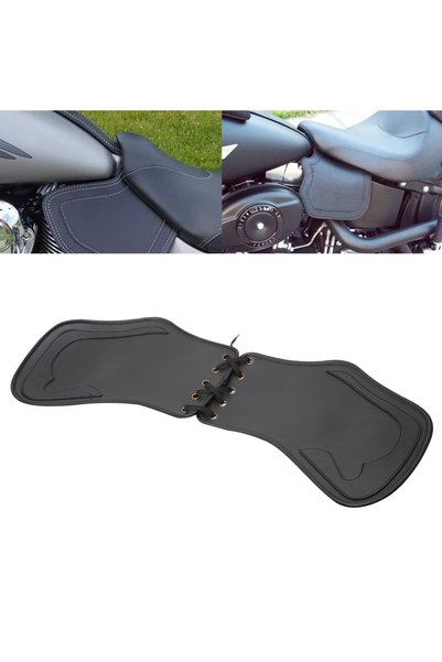 Choice Motorcycle Universal PU Leather Heat Saddle Shield Deflectors For Harl...