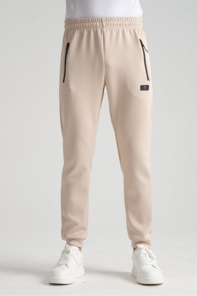 Shooter Sportswear Beige Men's Jogger Sweatpants with Pocket Detail