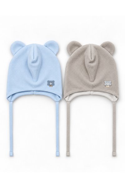 greenmoss Fleece on the Outside, 100% Cotton on the Inside, 2-Pack Baby Beanie