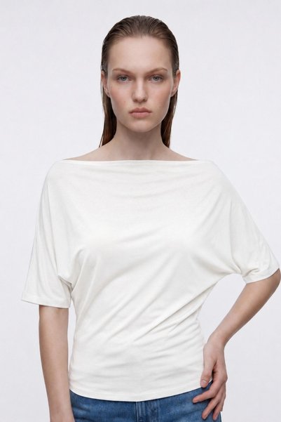 HAKKE Bluză de damă cu detaliu asimetric la umăr