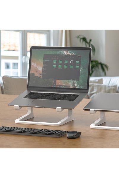 choice2 WHITE Ergonomic laptop stand with keyboard stand - portable desktop l...