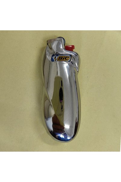 Choice new style Shiny Zinc Alloy Chromed Metal Shell For Small Bic Lighter J...