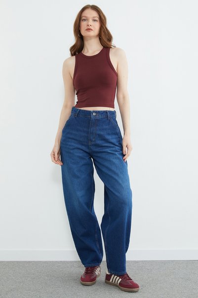 Fulla Moda Yüksek Bel Şalvar Jean