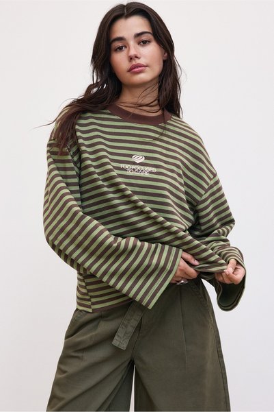 Stradivarius Çizgili sweatshirt
