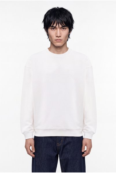 Machinist Erkek Basic Diagonal Sweatshirt Ekru