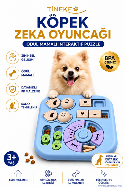 TİNEKE Paw Pro Dog Intelligence Toy |   Reward Food Interactive Puzzle |   Ac...