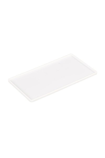 Choice White Silicone Flat Tray Square Anti-slip Bathroom Soap Coffee Tea Cut...