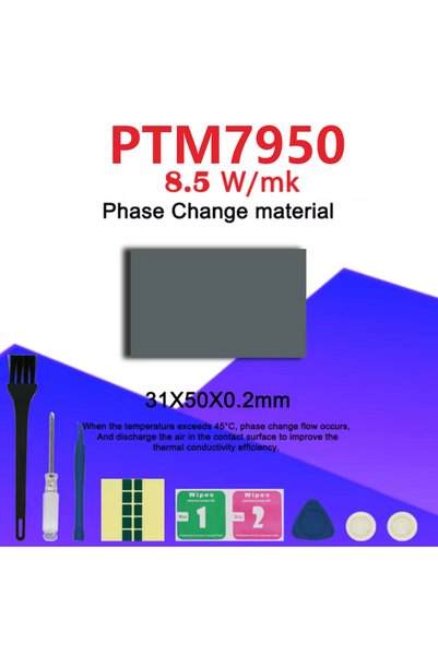 Choice1 31x50mm Honeywell PTM7950 Phase Change Pad 8.5W/mk Thermal Grease Mat...