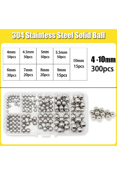 Choice 300pcs 304 Stainless Steel Ball High Precision Bearing Ball Small Smoo...