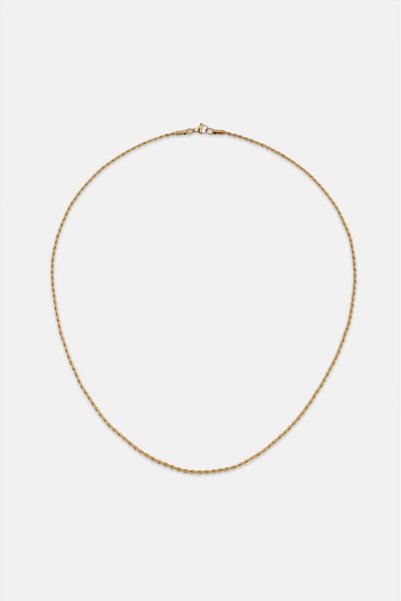Crupt Studio 2mm X 55cm 316L Steel Rope Chain Gold Tone Men's Necklace