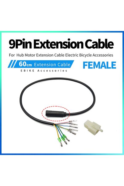 Choice4 60CM Female Julet Electric Bicycle Wheel Hub Motor Cable Extension Li...