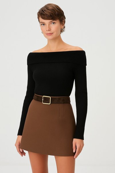 HAKKE Madonna collar knitwear sweater