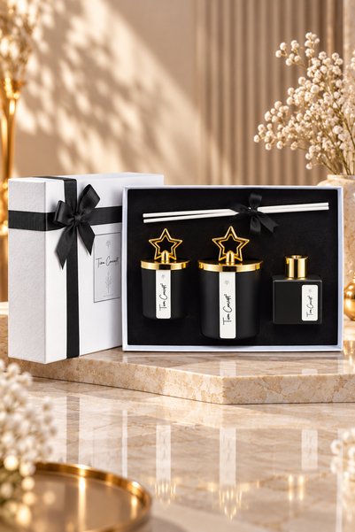 Tiem Concept Özel Tasarım Kutulu Çikolata Kokulu Gold Tepelikli 3lü Bardak Mu...