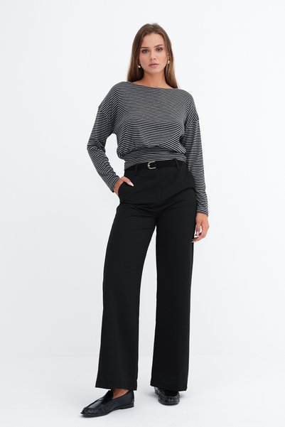 Addax Kemerli Wide Leg Pantolon PN02591