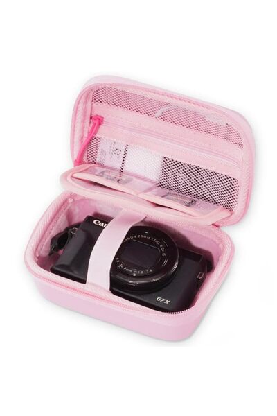 Choice Pink Hard Shell Digital Camera Case for Canon G7X Mark III Mark II, So...