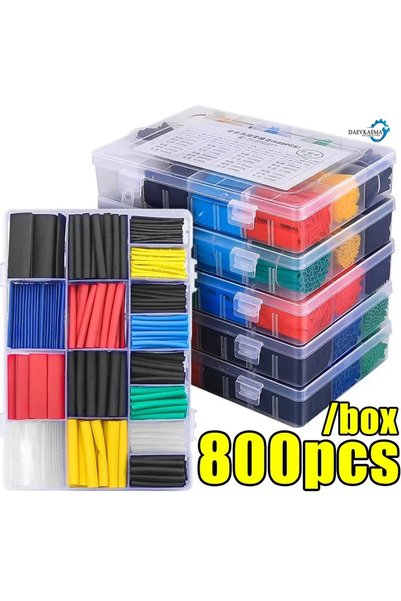 choice2 Mixed-size 800pcs with a box 800pcs With Box Heat Shrink Tube Kit The...
