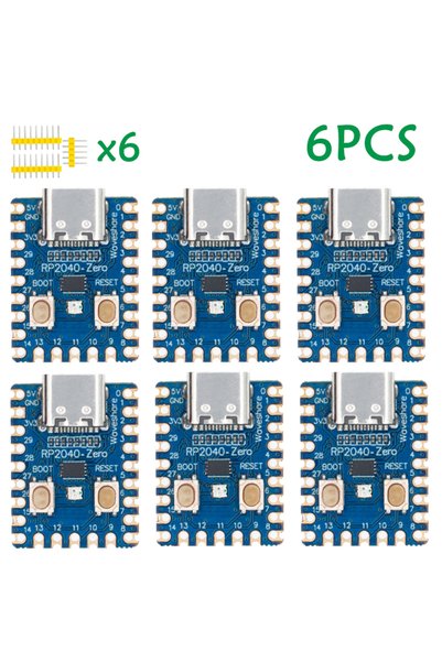 Choice 6 قطع RP2040 لوحدة التحكم الدقيقة Raspberry Pi PICO لوحة تطوير RP2040-...