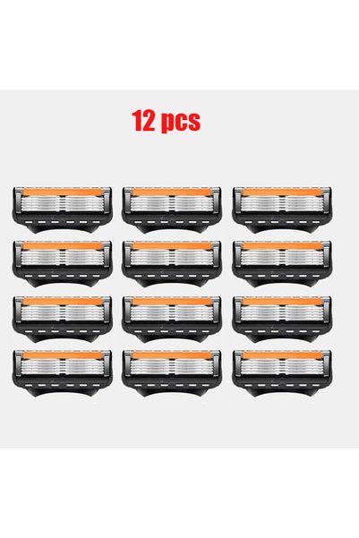 Choice 12 pcs baldes 4/12/24 Pcs 5-layer Men's Razor Fusion Pro Power Shaving...