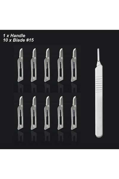 Choice8 Blade No15 Handle Scalpel Blades Handle Thick Long Carbon Steel Carvi...