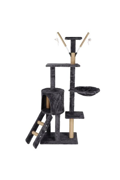 OEM Cat play set, with scratching, hiding, bed, balls, 145cm, graphite