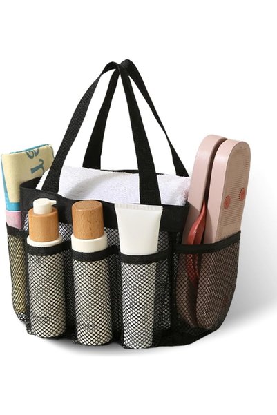 HASTHIP ® Mesh Shower Caddy Bag, Quick Dry Multi-Pocket Toiletry Organizer fo...