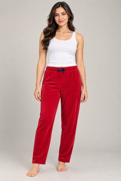 Mavera Mv05 Women's Red Long Pajama Bottoms