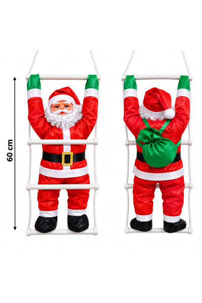 EGROSS Decorative Santa Claus on a ladder 60cm