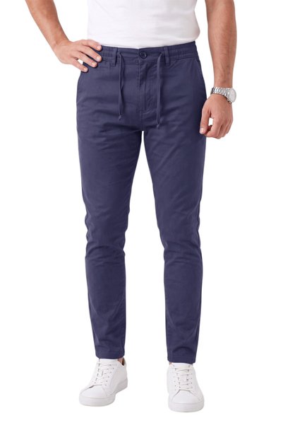 DeepSEA Erkek Slim Fit Likralı Lacivert Jogger Pantolon – Beli Lastikli İpli Esnek Spor Pantolon 2700523