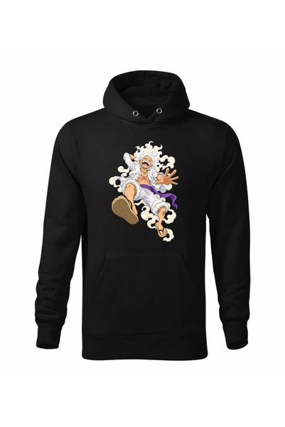 Malfini Hanorac personalizat "One Piece – Luffy #2", Negru, Barbat, Unisex