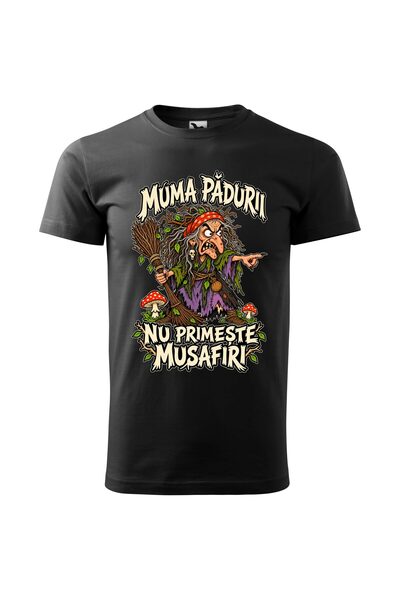 Malfini Tricou personalizat "Muma padurii", Negru, Barbat, Bumbac 100%,