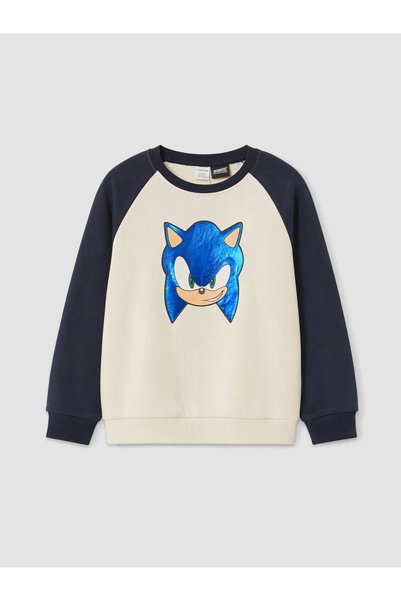 LC Waikiki Sonic Printed Boys' Thick Sweatshirt for Style Enthusiasts from Uz...