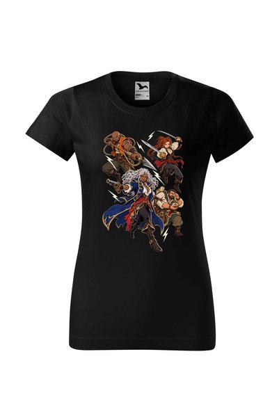 Malfini Tricou personalizat "One Piece – Piratii #3", Negru, Dama, Bumbac 100%,