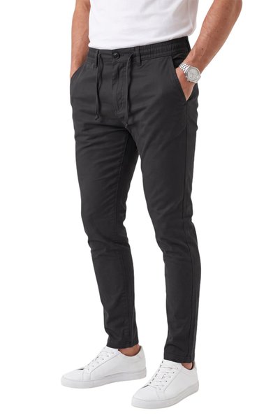 DeepSEA Erkek Slim Fit Likralı Siyah Jogger Pantolon – Beli Lastikli İpli Esnek Spor Pantolon 2700523