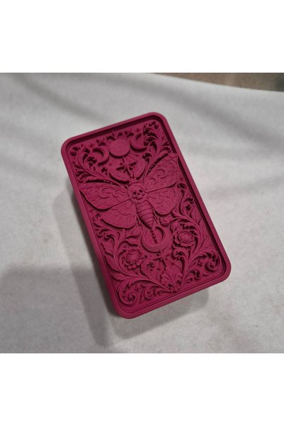 Memania Co Gothic Tarot Card Box - Decorative Storage Box with Death Butterfl...