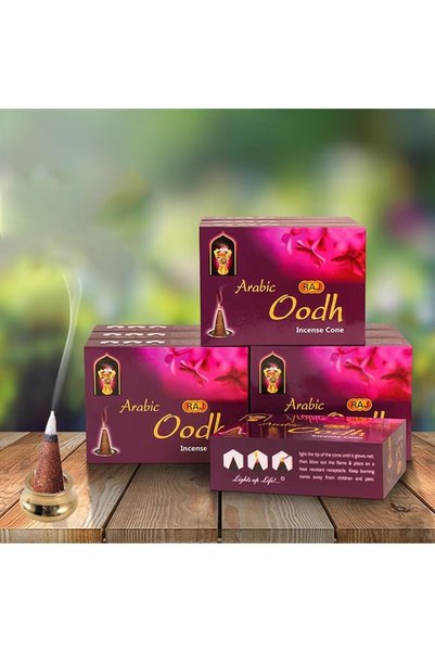 sheful بخور خشب العود، 40 قطعة من أقماع البخور، أعواد بخور مع حامل بخور نحاسي...