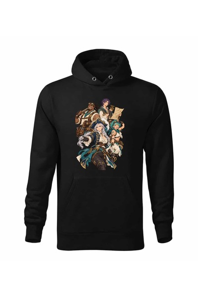 Malfini Hanorac personalizat "One Piece – Piratii #1", Negru, Barbat, Unisex
